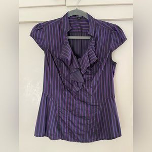 Express Elite Stretch Ruffle Blouse